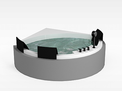 3d圆形浴池模型