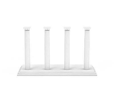 3d白色欧式柱子免费模型