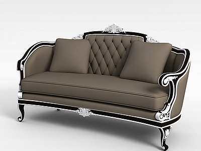 欧式多人沙发模型3d模型