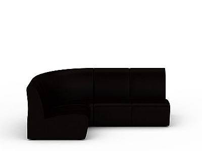 3d褐色布艺沙发免费模型
