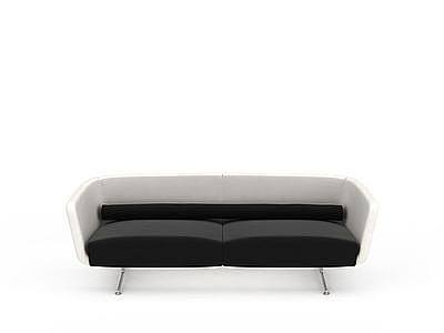 黑白布艺沙发模型3d模型