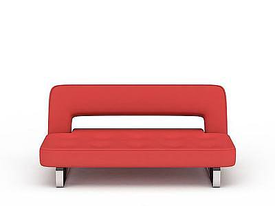 3d简约红色沙发免费模型