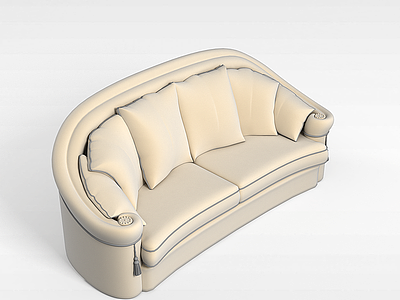 3d高档布艺沙发模型