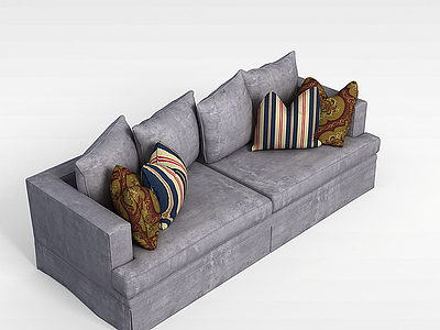 3d中式布艺沙发模型