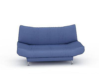 3d蓝色休闲沙发免费模型