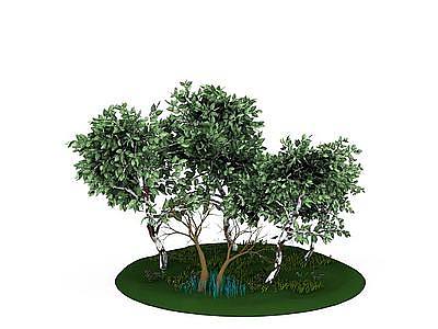 3d卡通树林场景模型