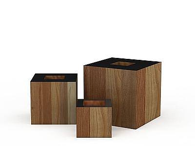 3d木质陈设品免费模型