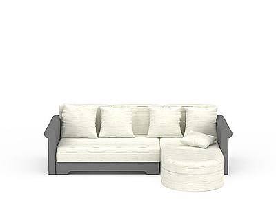 3d白色布艺沙发免费模型