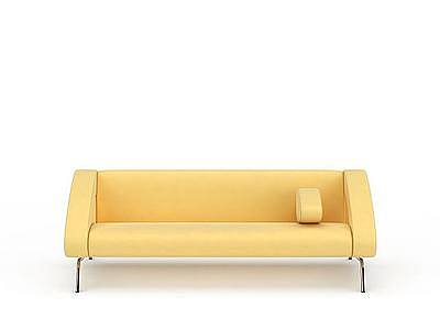黄色异形沙发模型3d模型