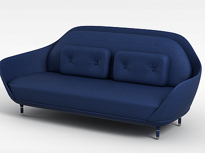 3d蓝色创意沙发模型