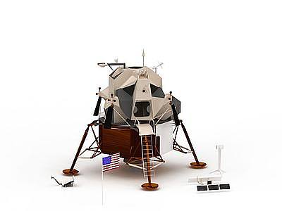 月球探测卫星模型3d模型