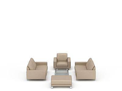 3d简约沙发组合免费模型