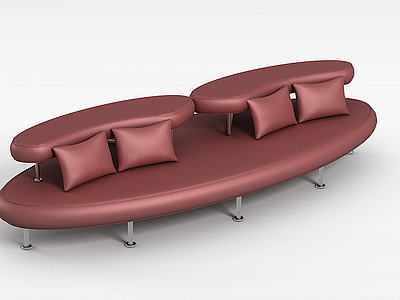 异形多人沙发模型3d模型