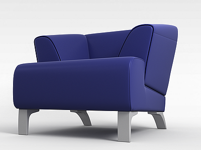 单人皮质沙发模型3d模型