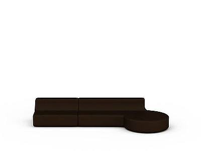 3d褐色异形沙发免费模型