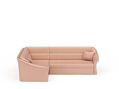 3d粉嫩皮质沙发免费模型