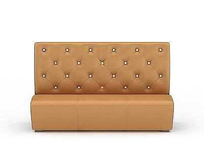 3d休闲皮质沙发免费模型