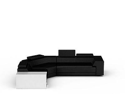 3d商务弧形沙发免费模型