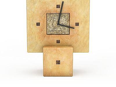 3d木质钟表免费模型
