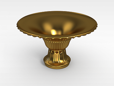 3d金色器皿模型