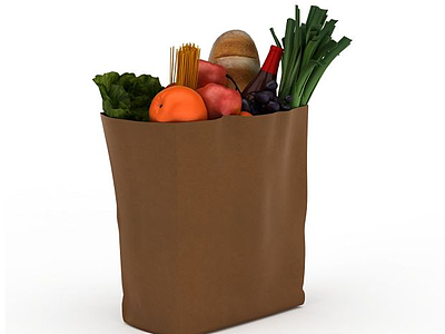 3d蔬菜袋免费模型
