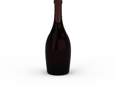 高档红酒瓶模型3d模型