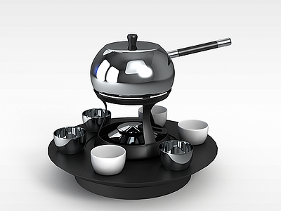 3d高档茶壶模型