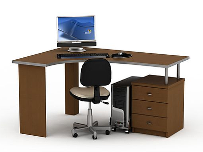 3d公司办公桌椅模型