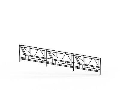 铁艺栏杆模型3d模型