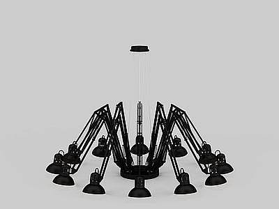现代蜘蛛吊灯模型3d模型