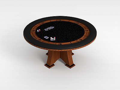 3d圆形赌博桌模型
