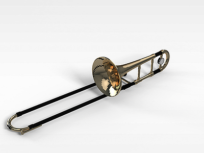 3d铜管乐器模型