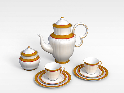 简约茶具模型3d模型