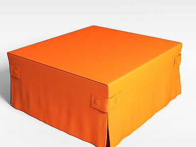 3d橘色桌子模型