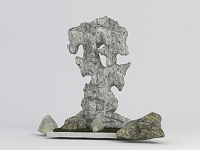 3d公园太湖石模型