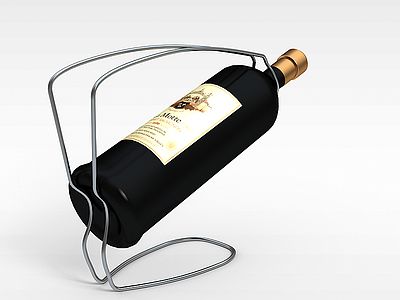 进口红酒模型3d模型