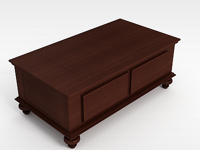 实木边柜模型3d模型