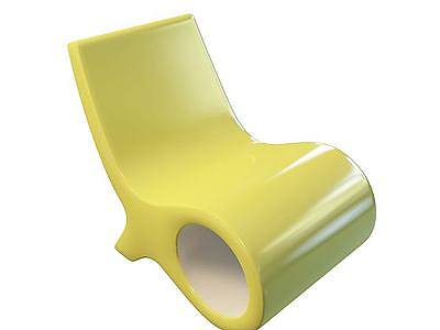 3d黄色躺椅免费模型