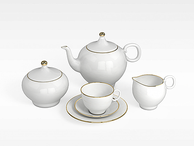 3d玻璃茶壶模型