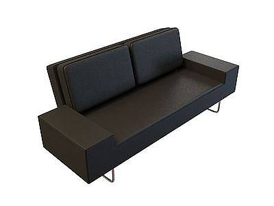 3d黑色双人沙发免费模型
