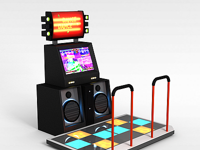 游戏厅跳舞电玩模型3d模型