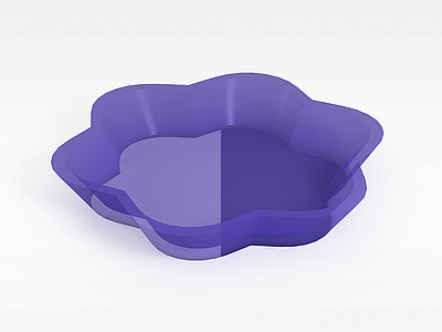 3d紫色盘子模型