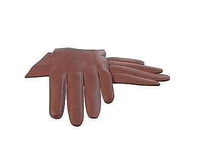 3d皮质手套免费模型