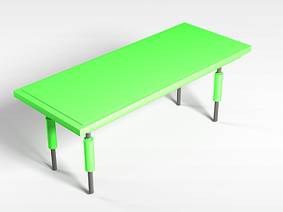 3d绿色实木桌子模型