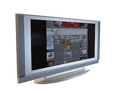 方形平板电视机模型3d模型