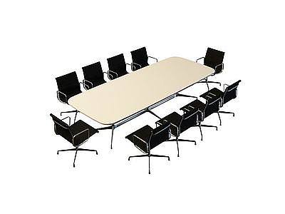 大型会议桌椅模型3d模型