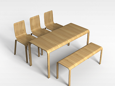 3d<font class='myIsRed'>实木桌椅</font>模型