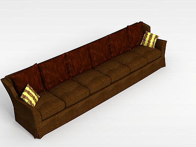 多人沙发模型3d模型