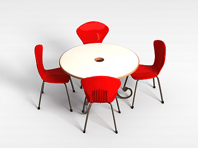 3d家用餐厅桌椅模型