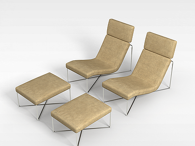 躺椅组合模型3d模型